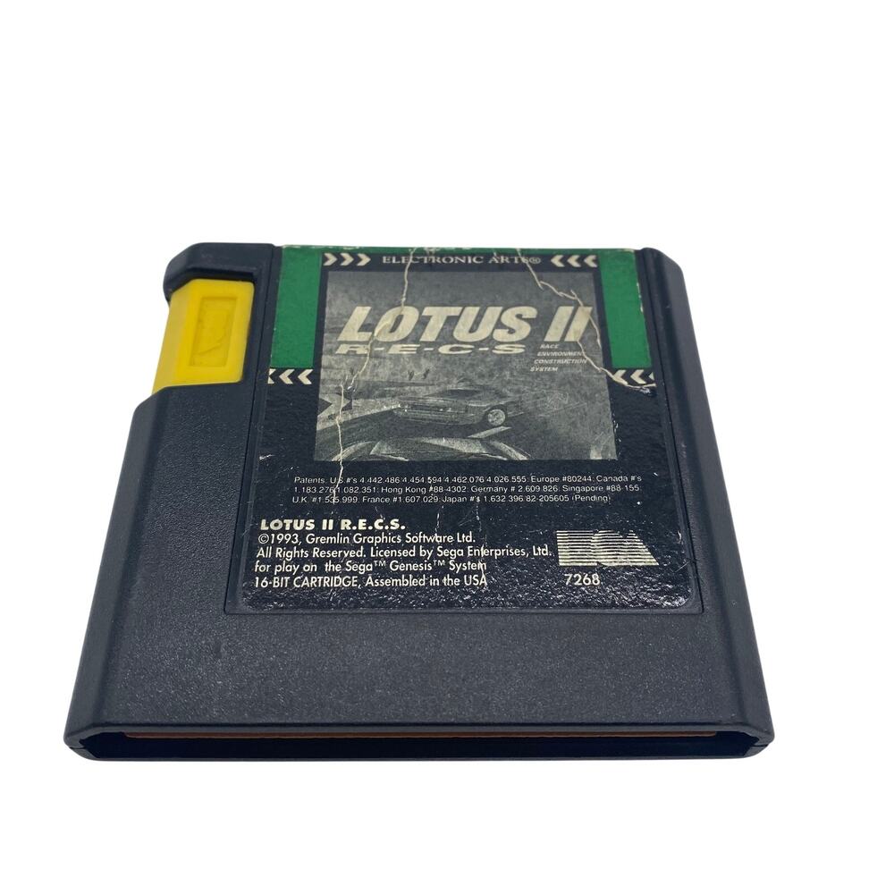 Lotus II Sega Genesis 1993 Tested Works Game Only